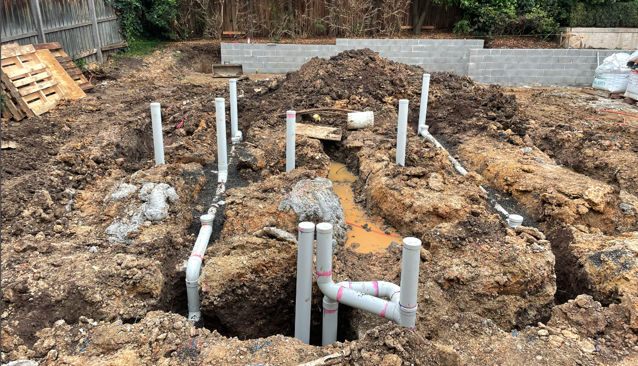 Pipes in the ground