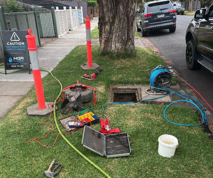 unblocking a drain