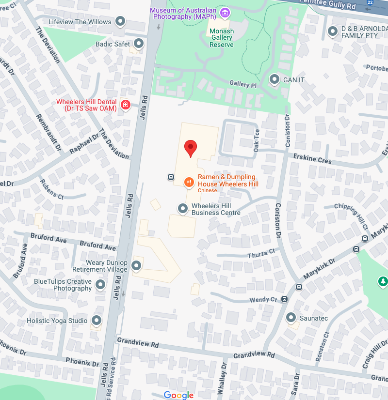 Image of Wheelers Hill Map